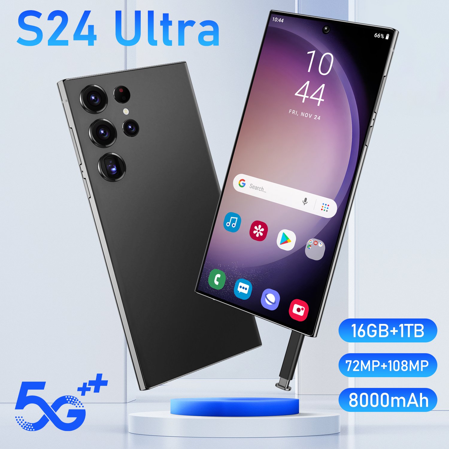 Wholesale Price Smartphone S24ultra S10+ 7.3 Inches High Quality Large Memory 16GB+1TB Face Unlock Dual Card Phone mobile phone